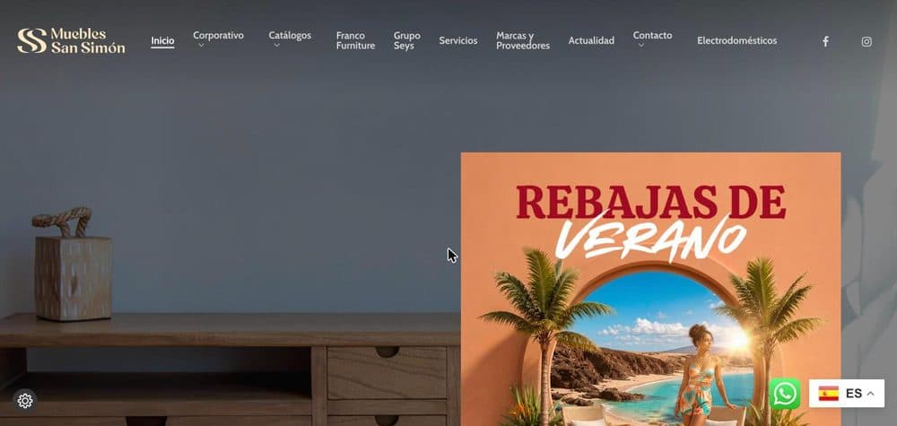 Web de Muebles San Simón desarrollada por 3com