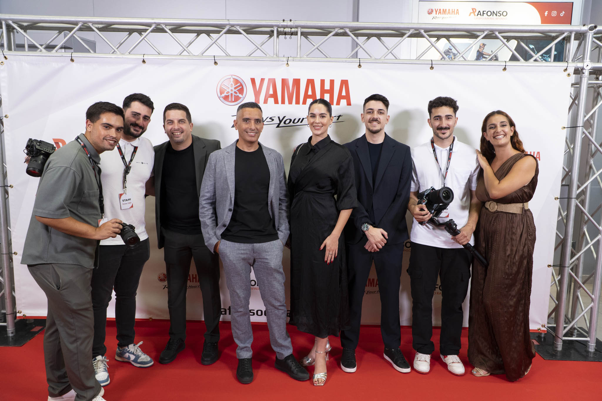Parte del equipo de 3com en el evento de Rafonso Yamaha